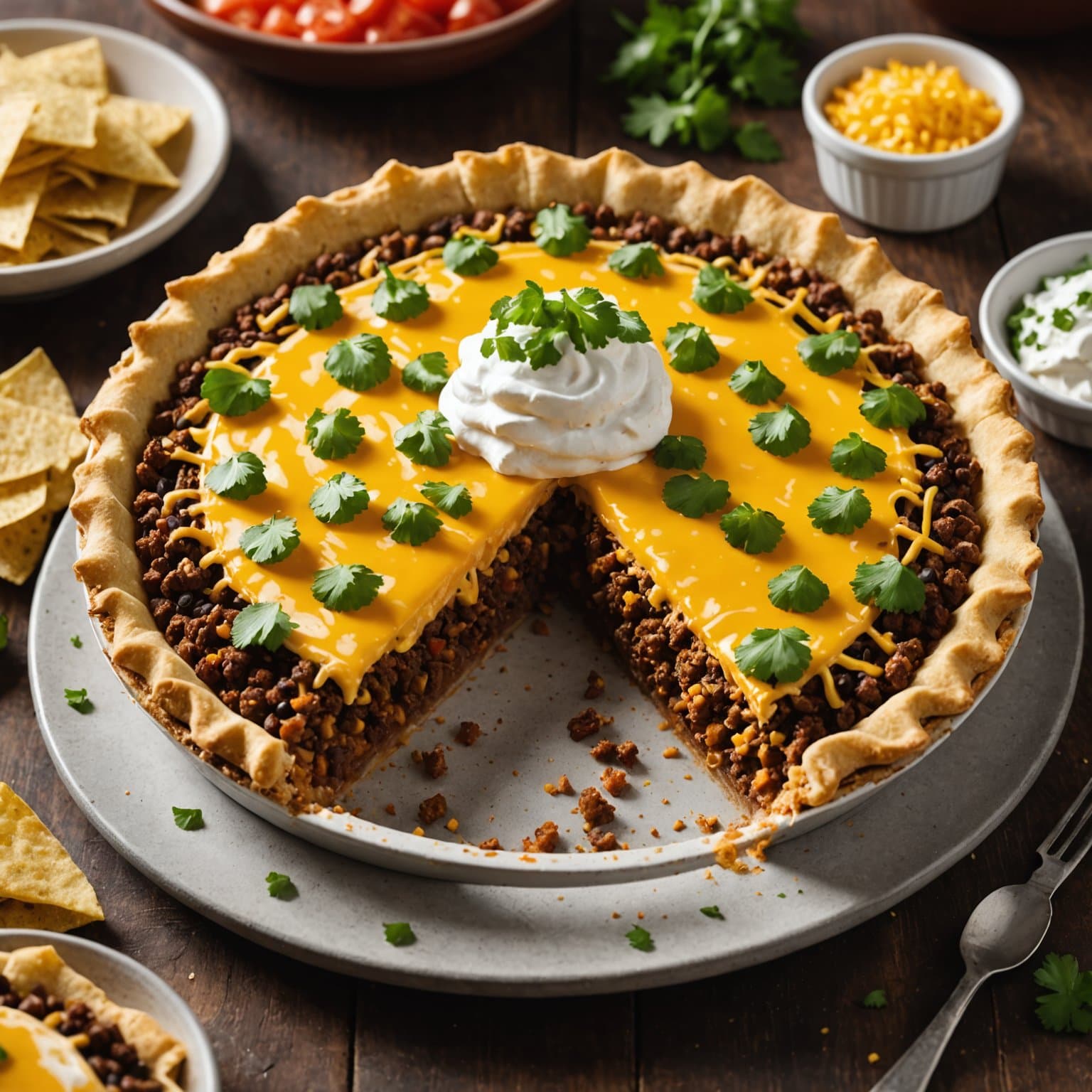 Taco Pie med Borden®-ost