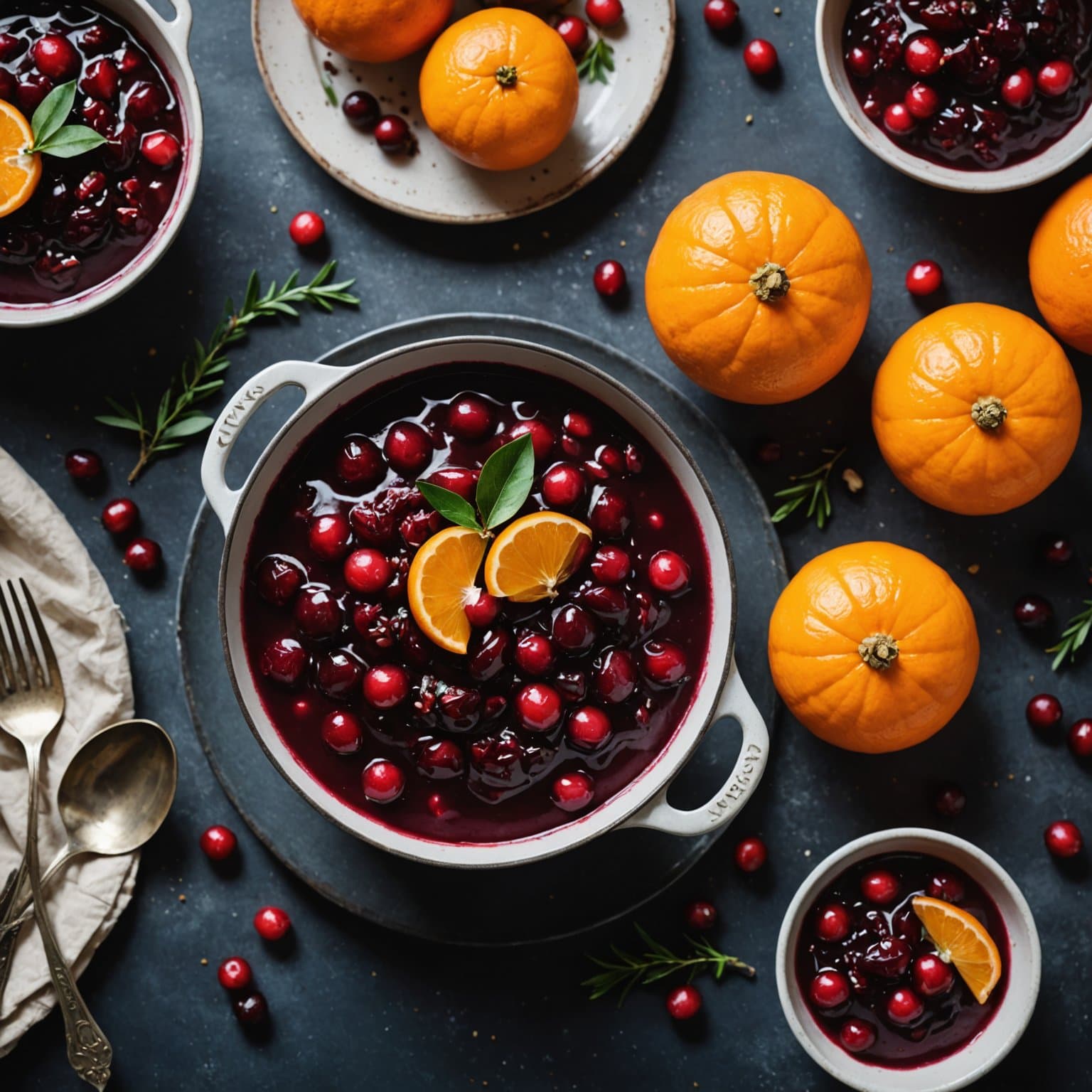 Tangerin- og tranebærsaus