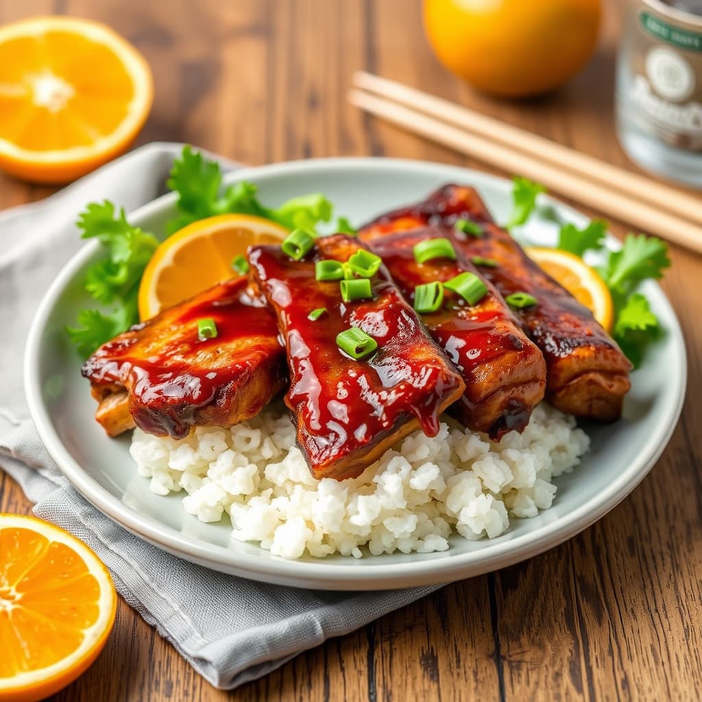 Tangerineteriyaki ribbe