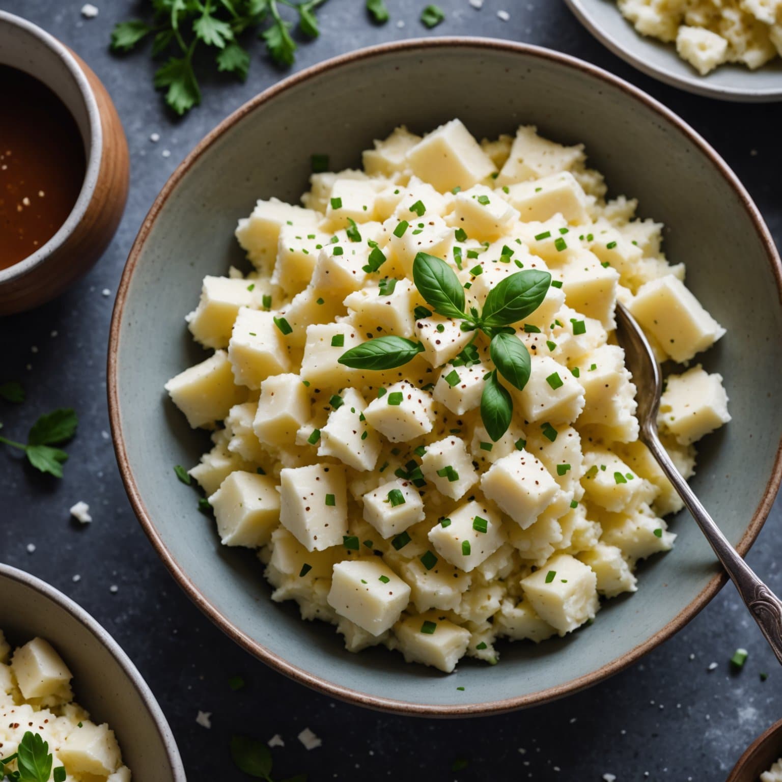 Tangy feta-aktige potetmos