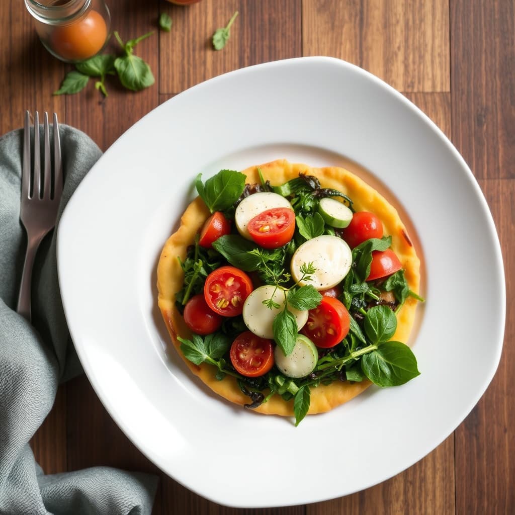 Tartello med Raveggiolo og blandede grønnsaker