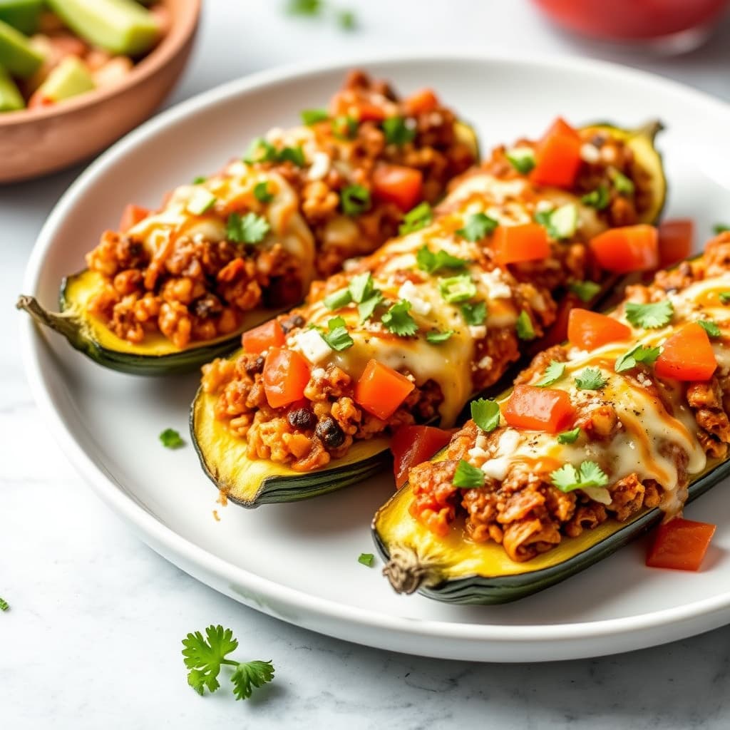 Tex-Mex-fylt squash