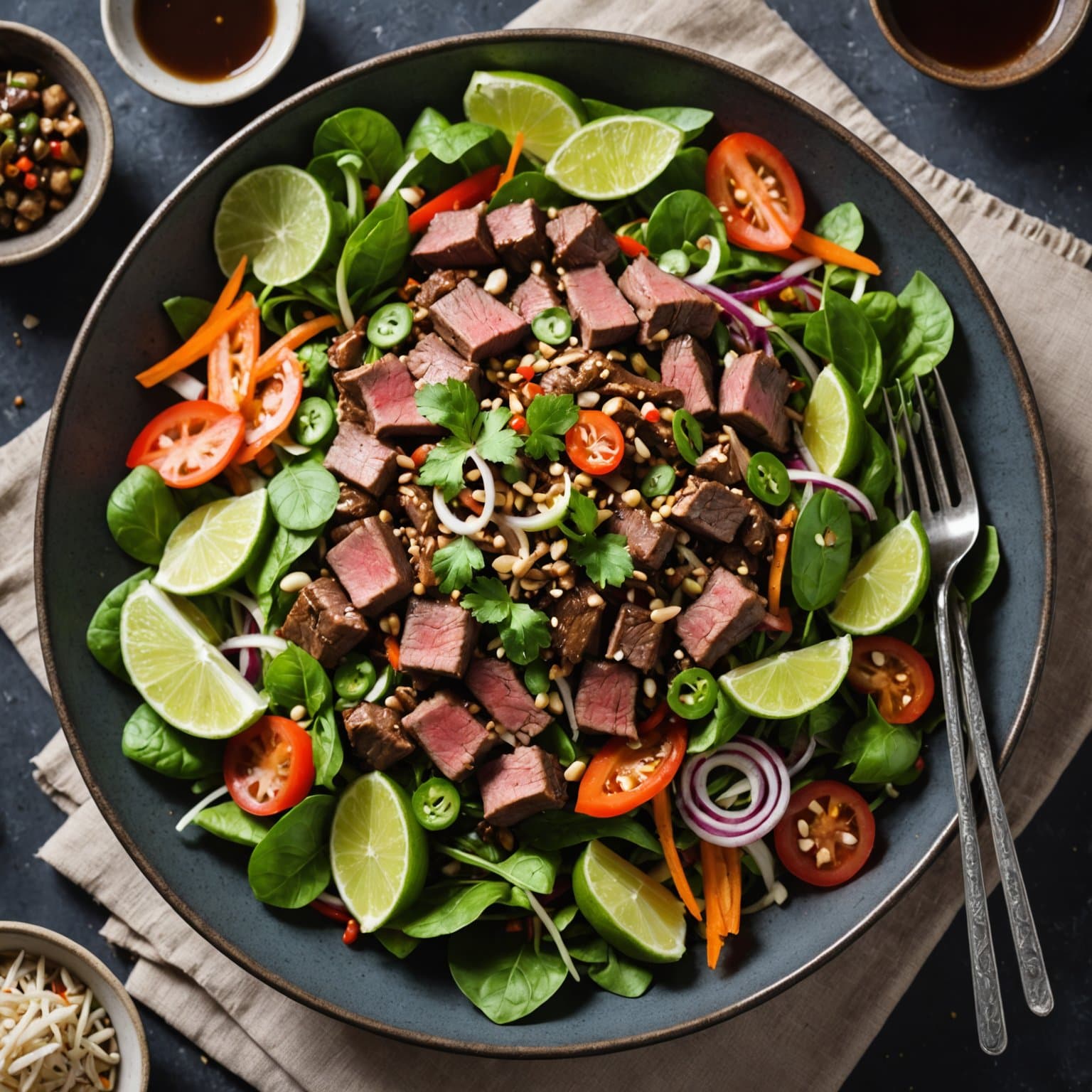 Thailandsk biffsalat