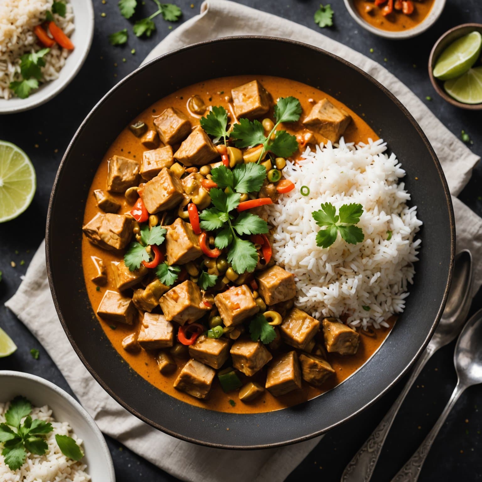 Thailandsk kokosnøtt- og svinekjøttcurry