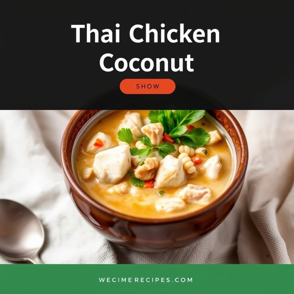 Thailandsk kyllingsuppe med kokosmelk