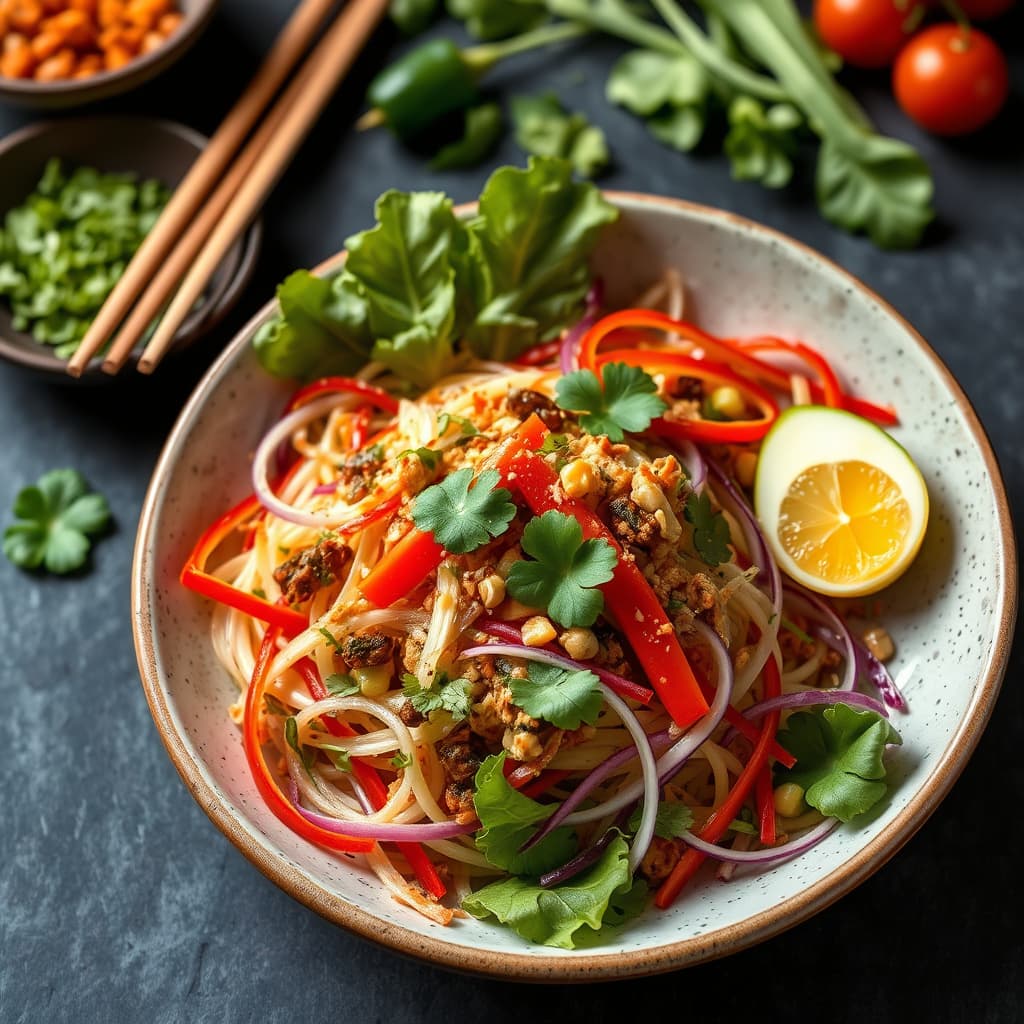 Thailandsk-vietnamesisk salatbar i toppklasse
