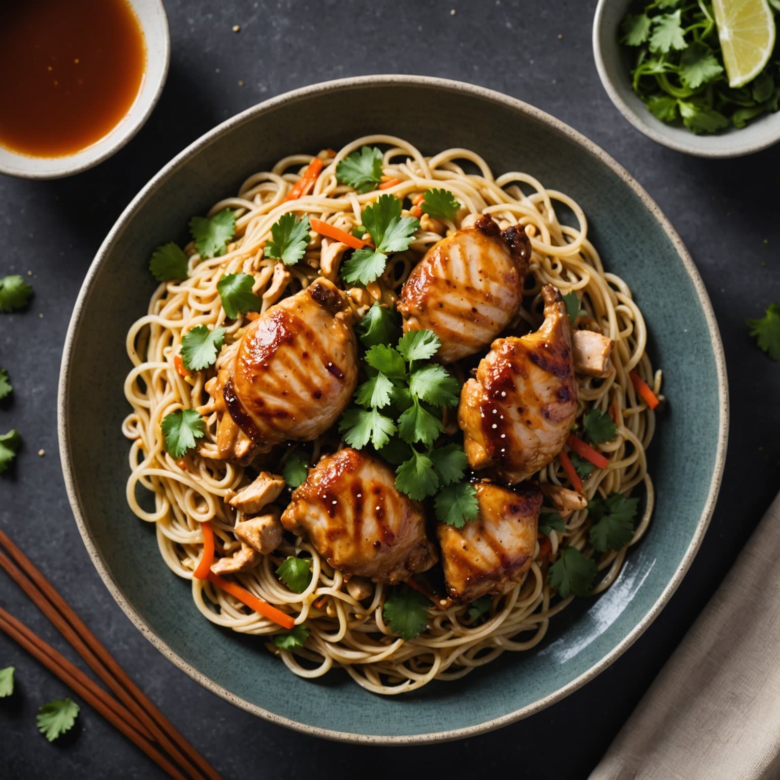 Thainudler med kyllinglår