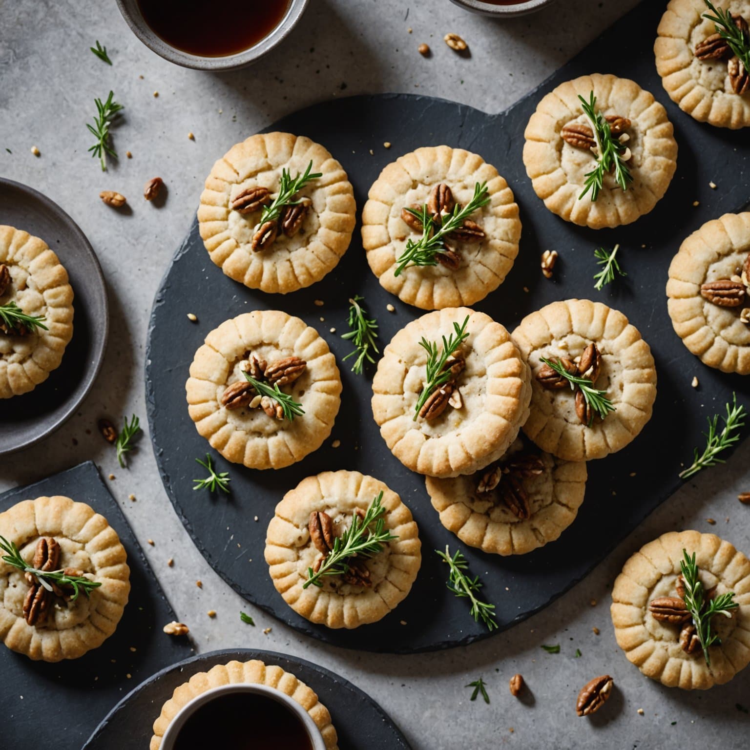 Timian- og valnøtt-sandkaker