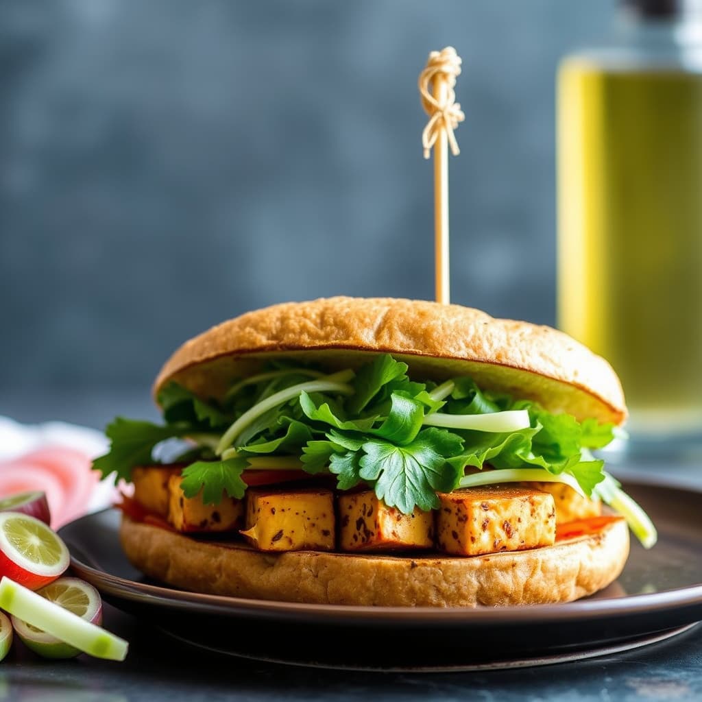 Tofu-kubanske smørbrød med jicama-staver