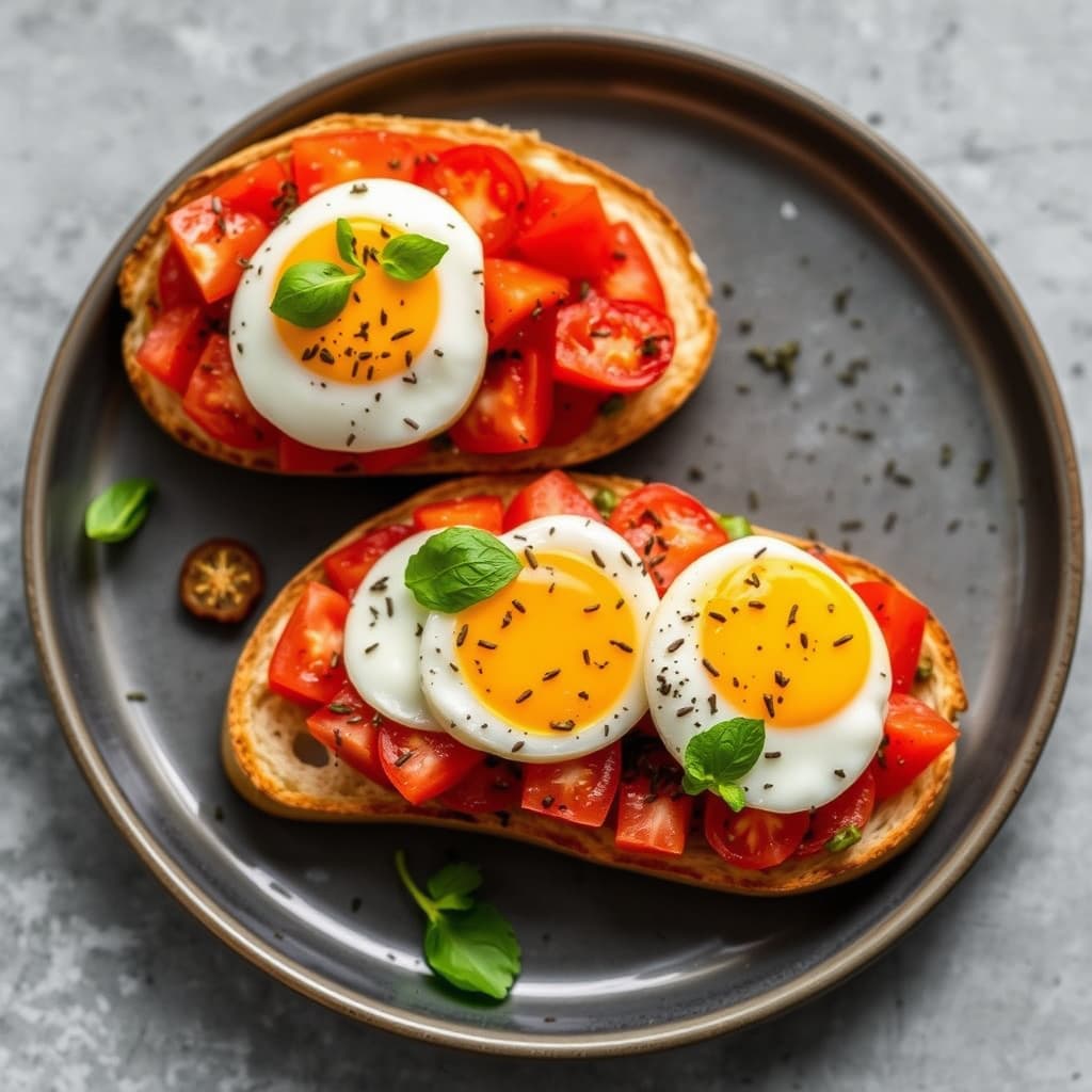 Tomat-egg bruschetta