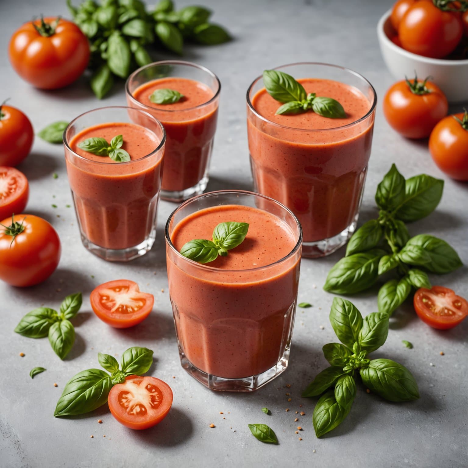 Tomat- og basilikumsmoothie