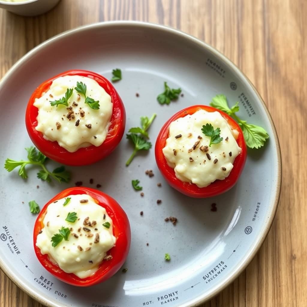 Tomater fylt med geitost