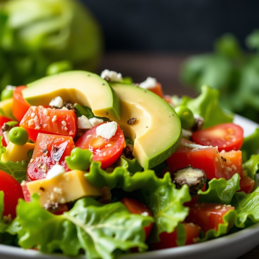 Tomatsalat med avocado og escarole