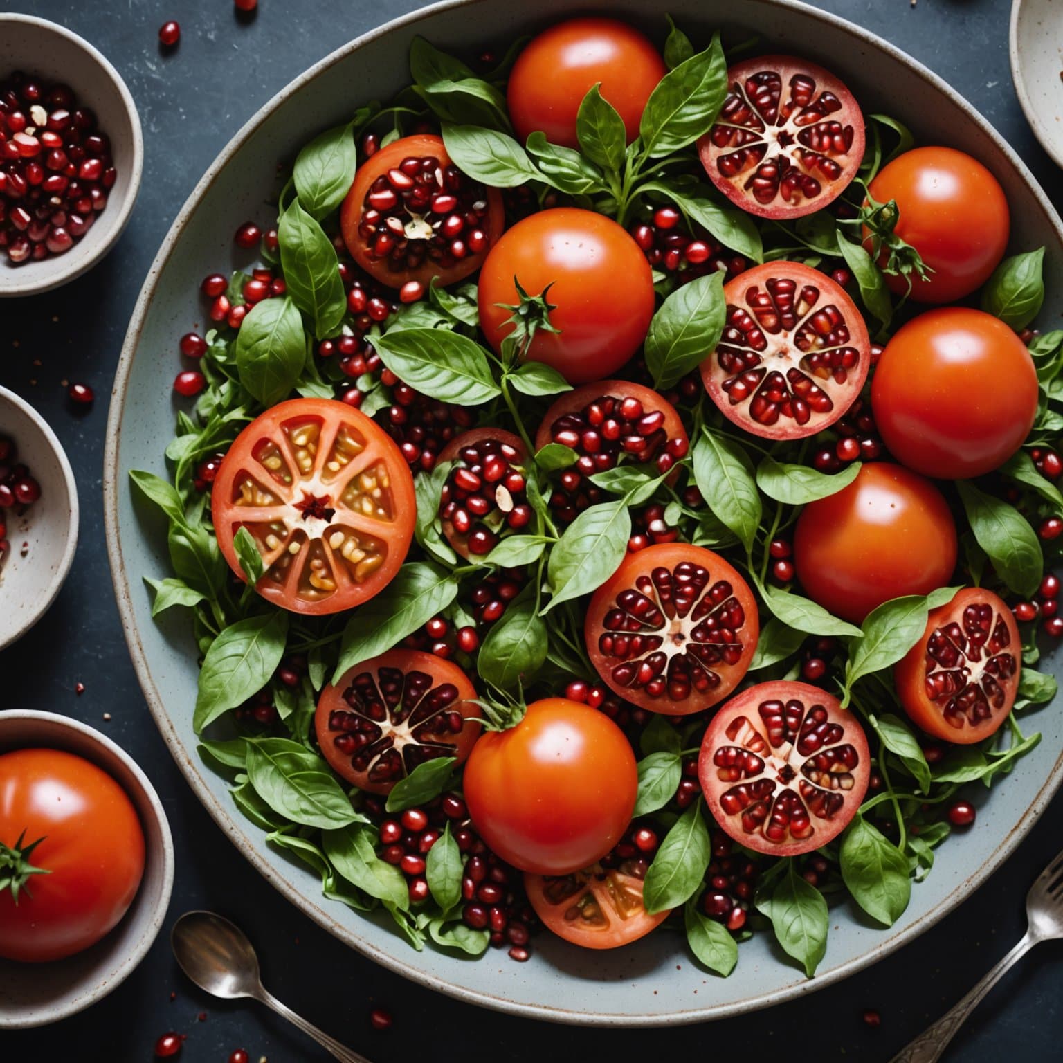Tomatsalat og granatsalat