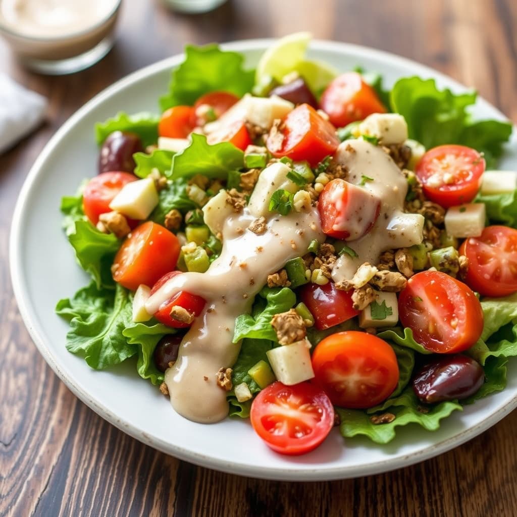 Topplederes salat med italiensk dressing