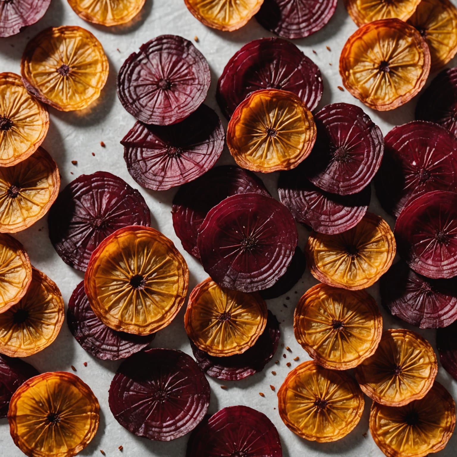 Tørkede rødbetchips