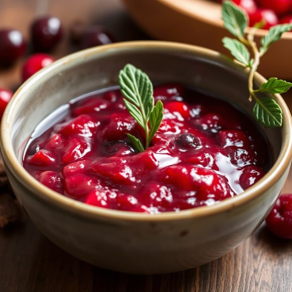 Tørket kirsebær- og tranebærsaus