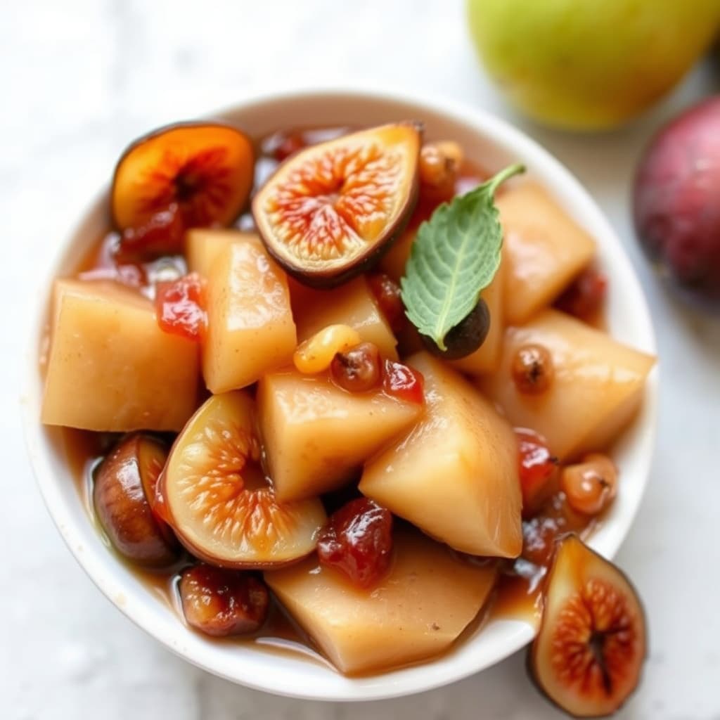 Tørket pære- og fikenkompott