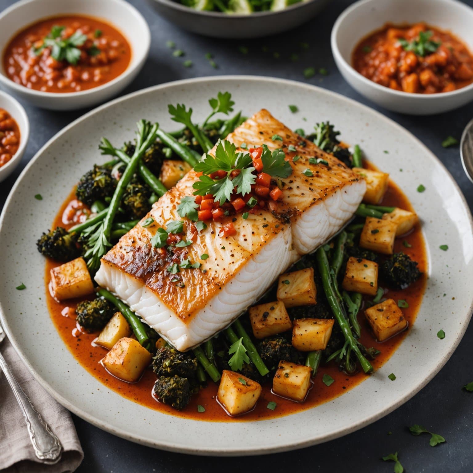 Torsk med afghanske krydderier