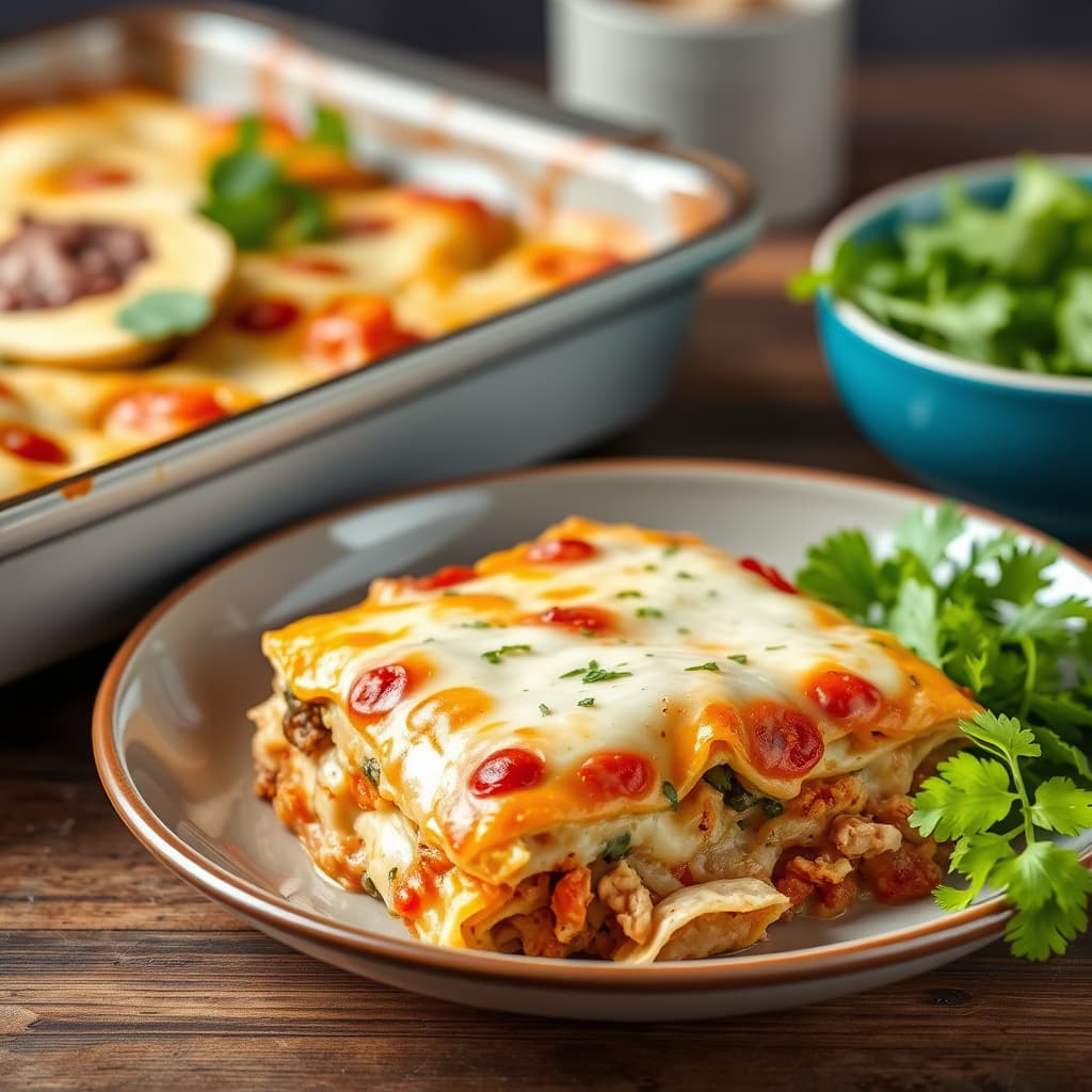 Tortillagrateng med kalkun