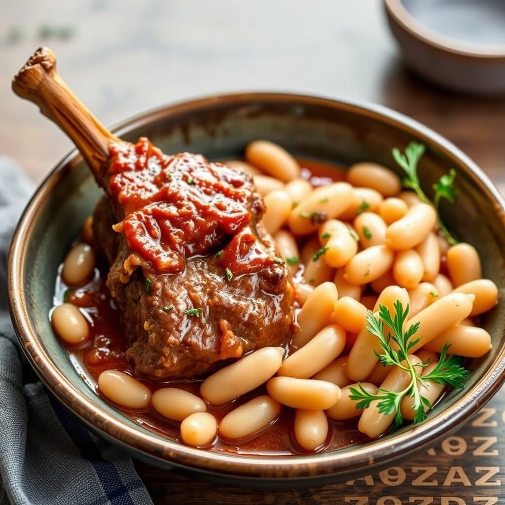 Toscaniske lammeknoker med hvite bønner