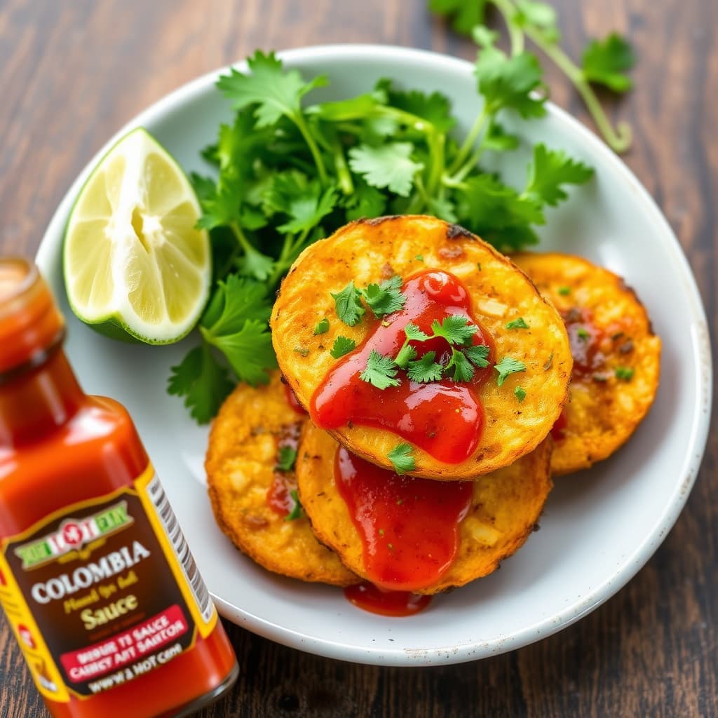 Tostones med colombiansk Aji Hot Sauce