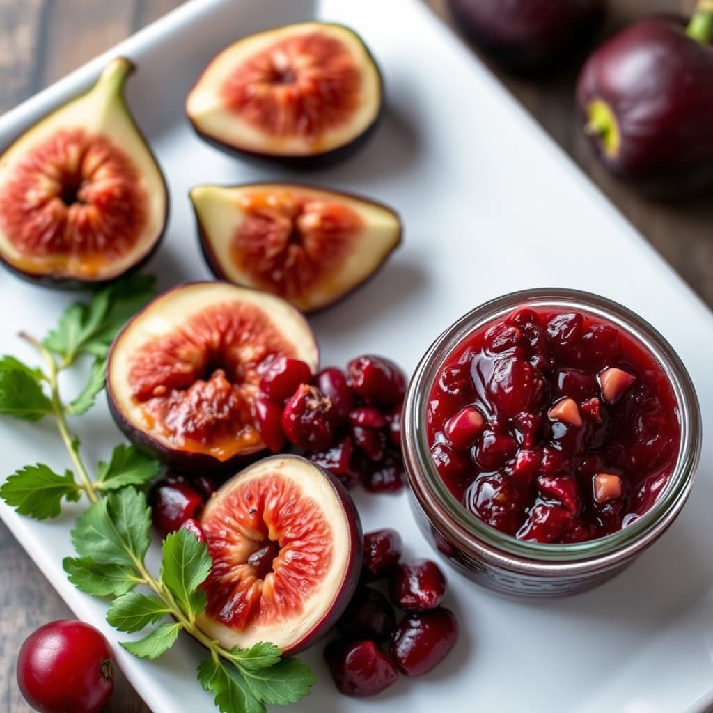 Tranebær-, fiken- og pinot noir-chutney