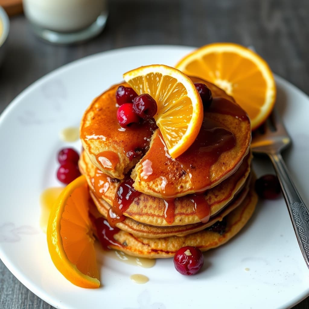 Tranebær-maislapper med glasert appelsin