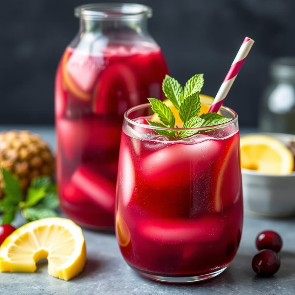 Tranebær- og ananasdrikk