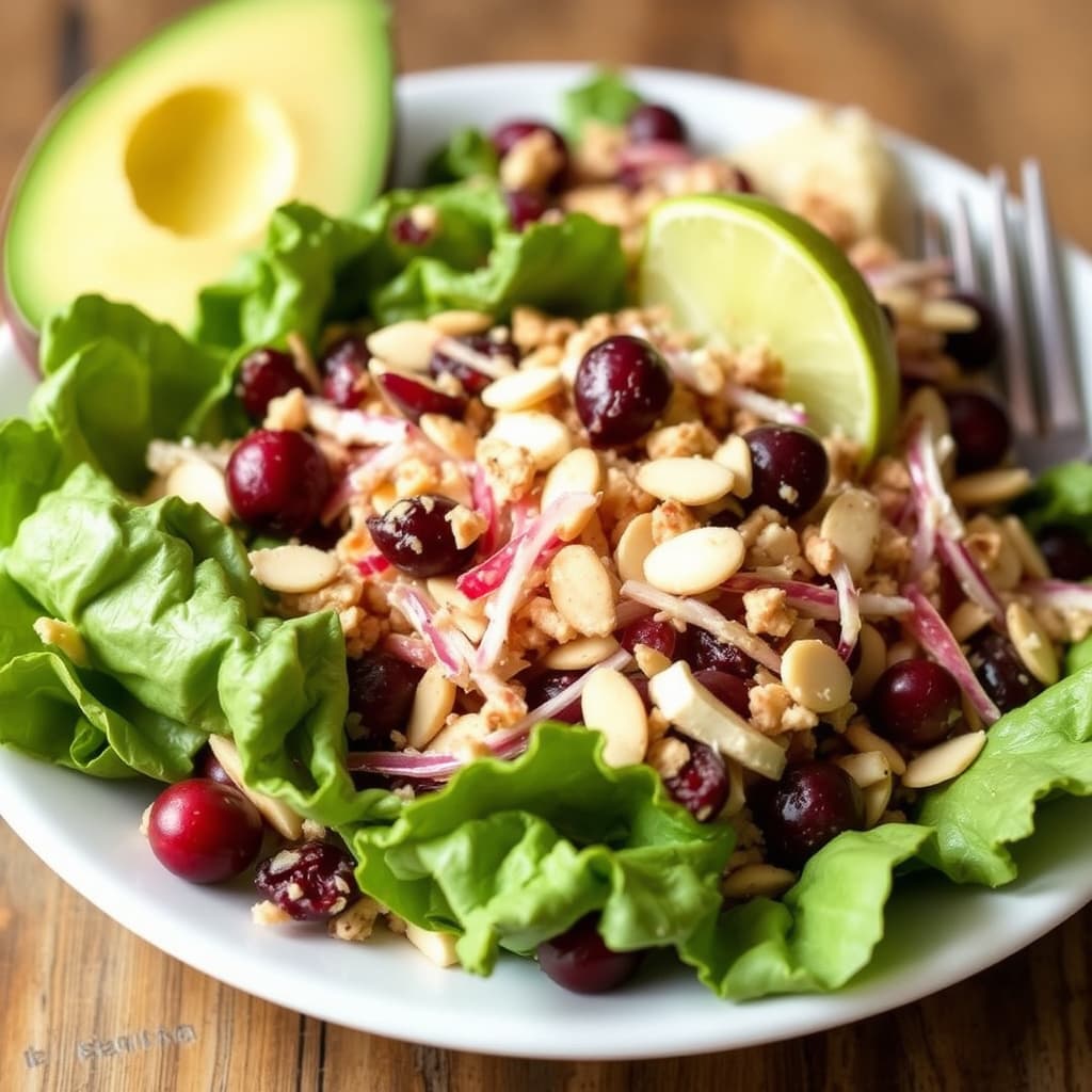 Tranebær- og mandelsalat med sprøtt kål