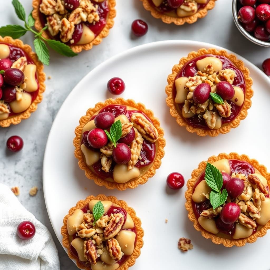 Tranebær- og nøttetærter