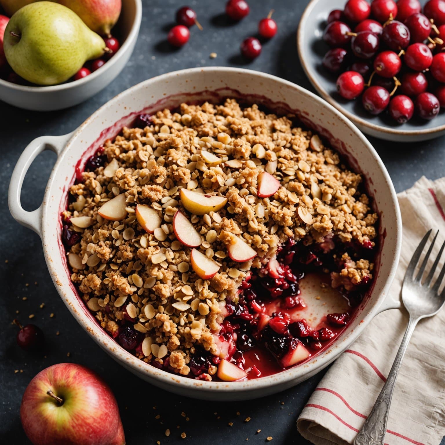 Tranebær- og pærekrumme