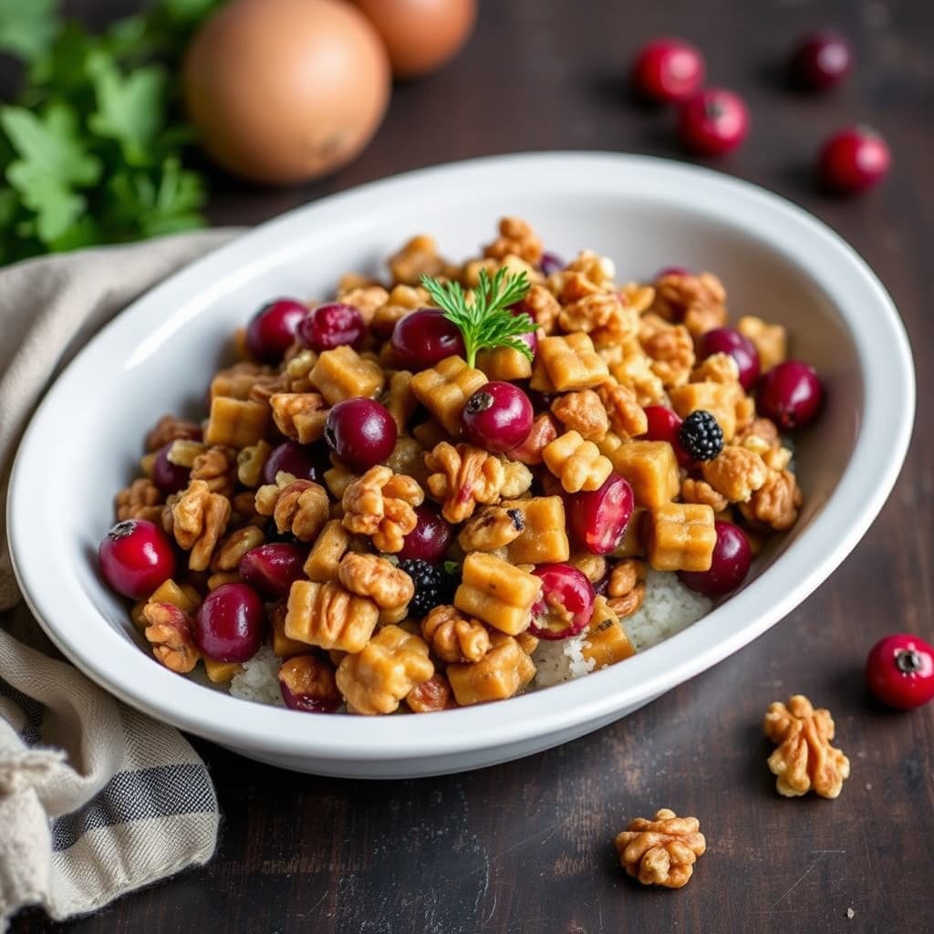 Tranebær- og valnøttfyll