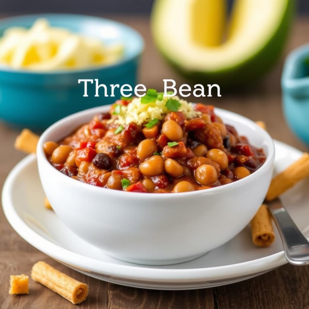 Tre bønner langsomkokes chili