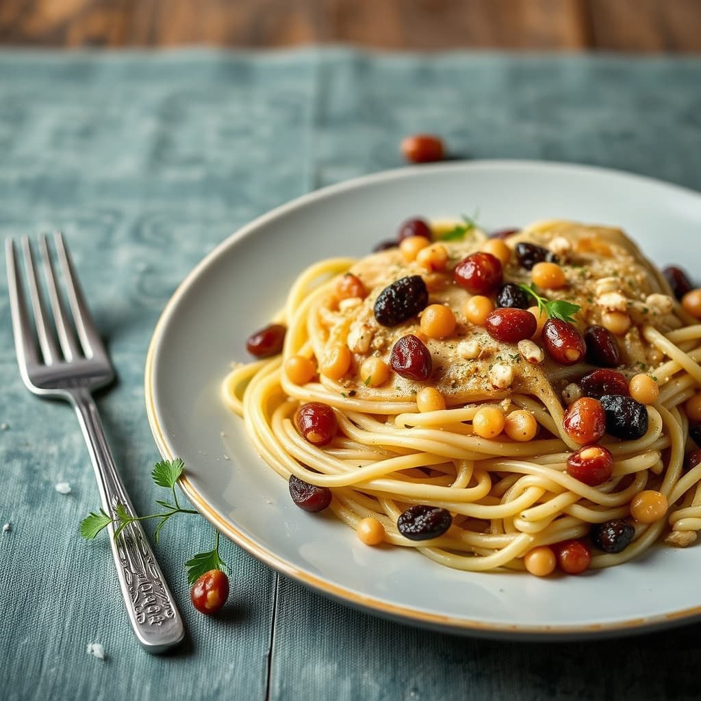 Triglie med pinjekjerner og rosiner