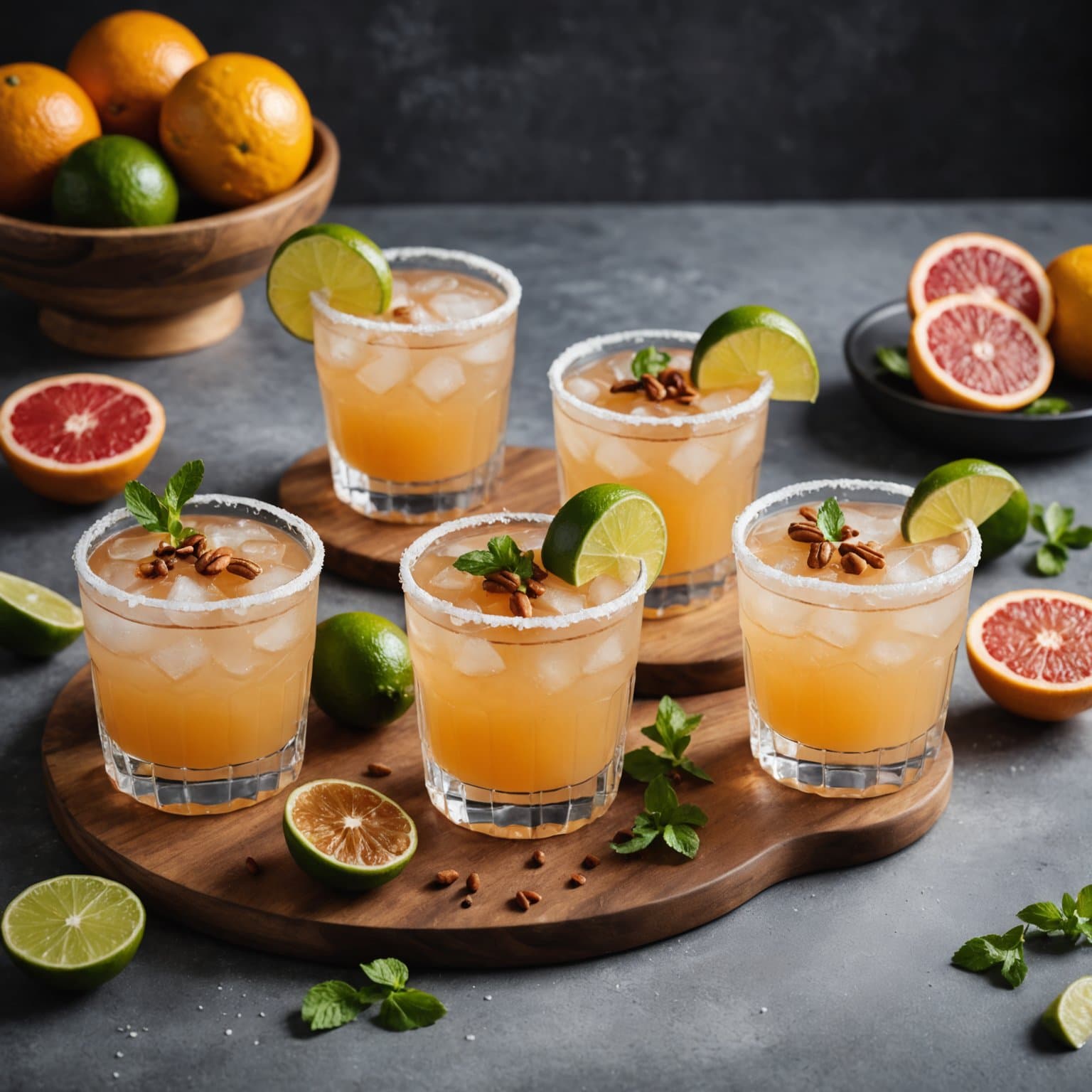 Trio av margaritas – ingefær, grapefrukt og tamarind