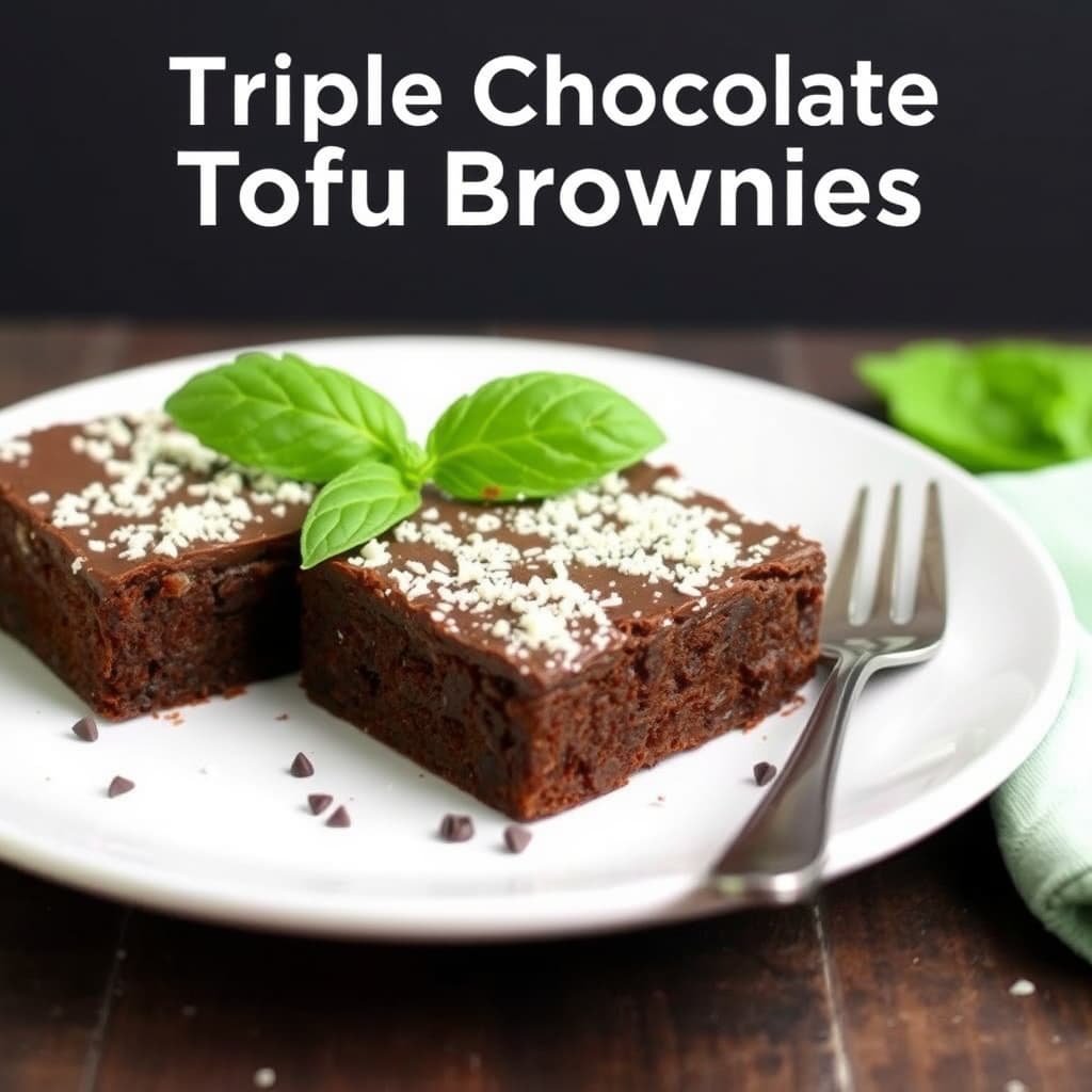 Triple sjokolade tofu-brownies