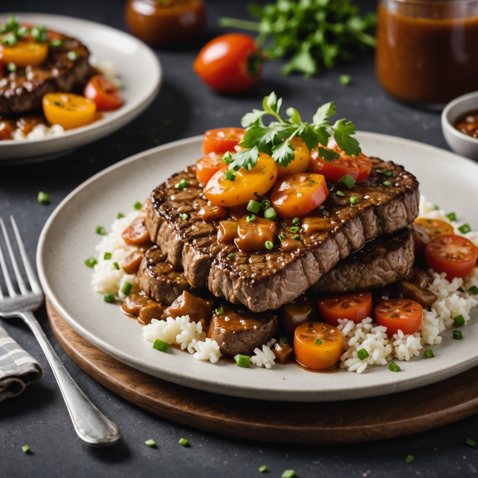 Trøstende terningstykker av kjøtt