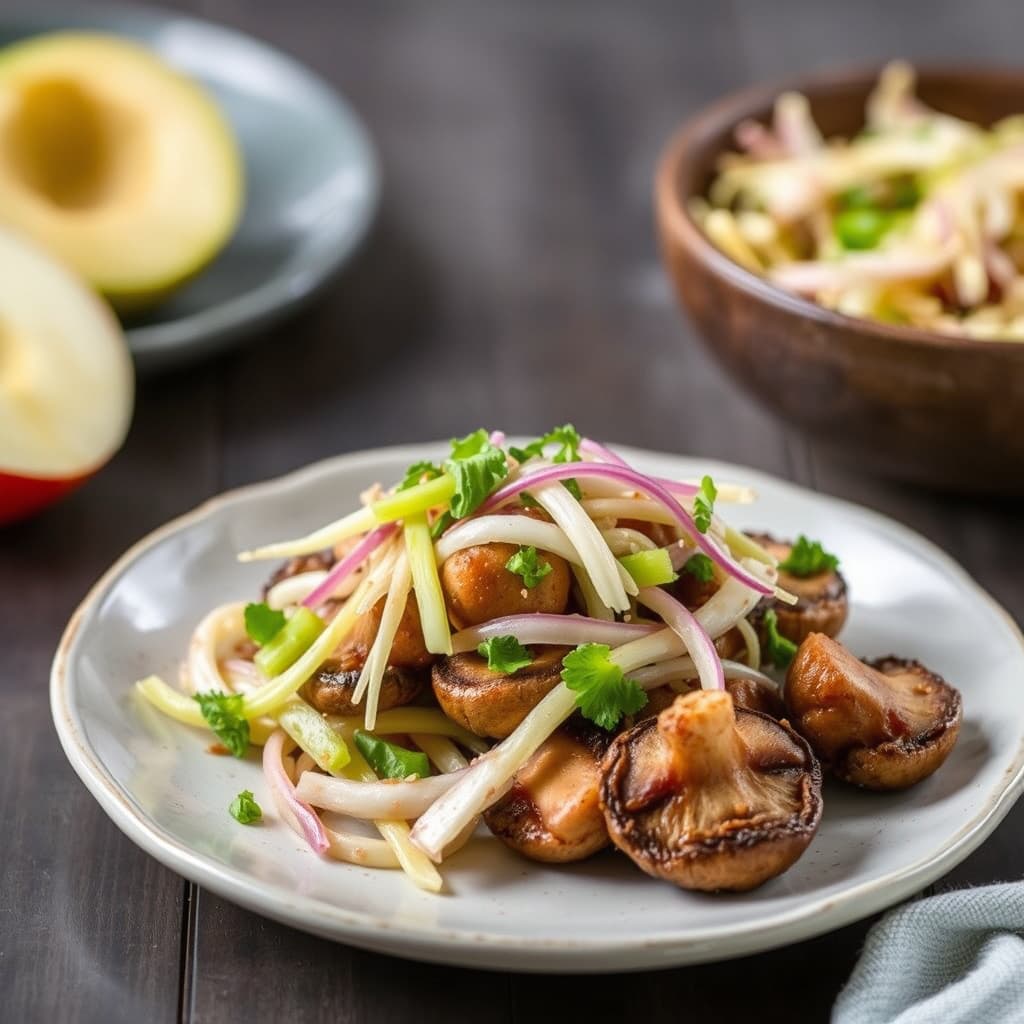 Trumpet Royale-sopper med sellerirot og epleslaw