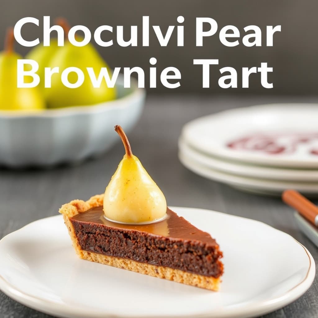 Truvia® naturlig søtningsmiddel Sjokolade Pære Brownie Terte