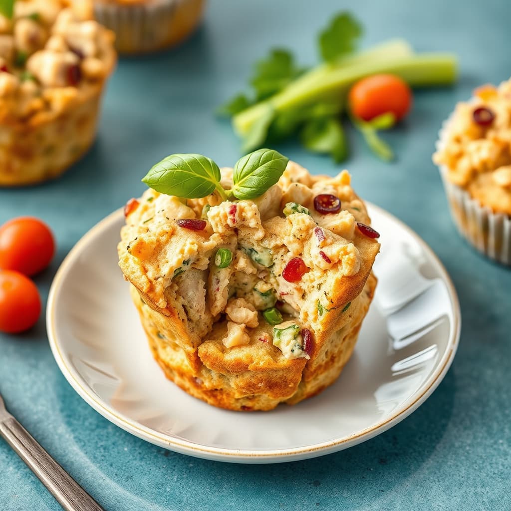 Tunfisk- og salatmuffins