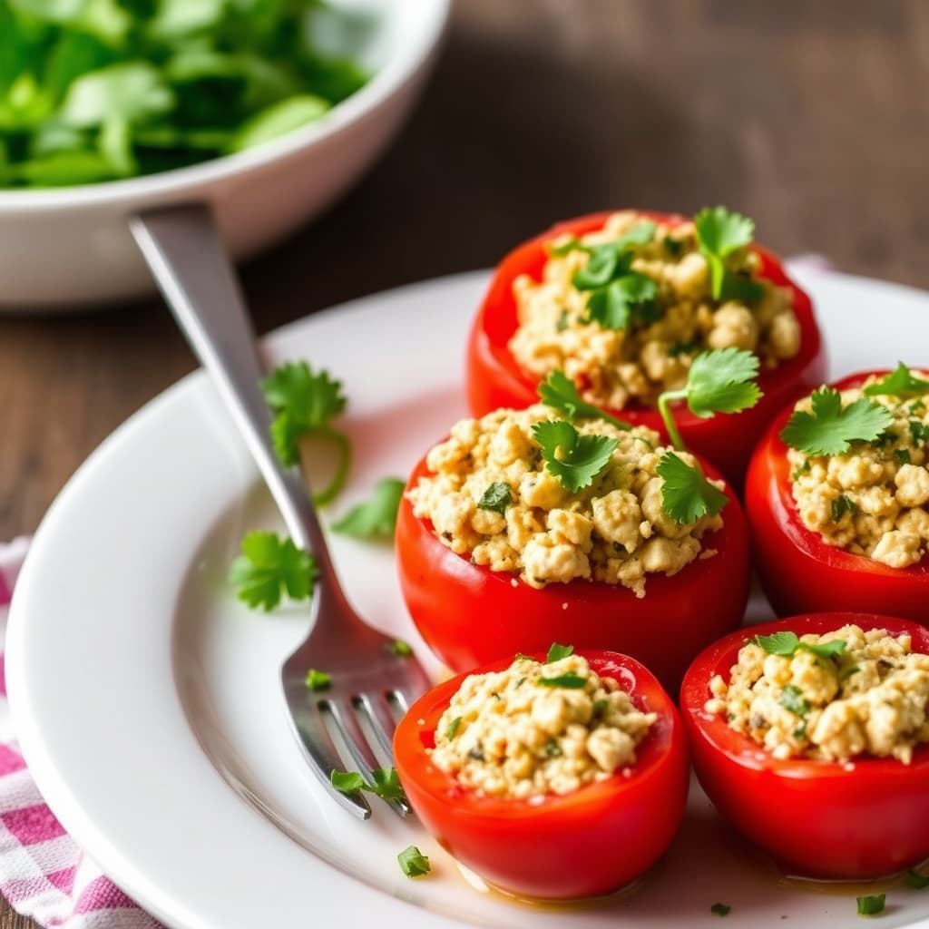 Tunfiskfylte tomater