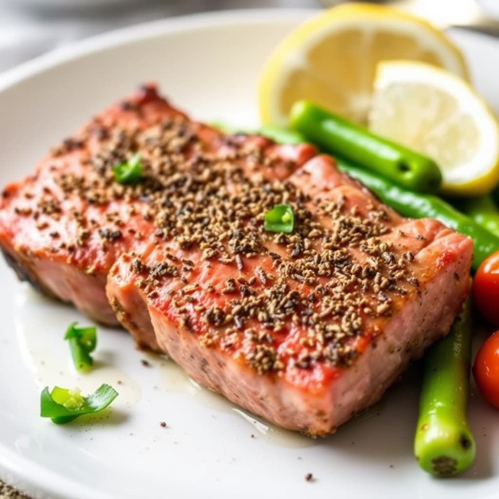 Tunfisksteak med pepperkorn