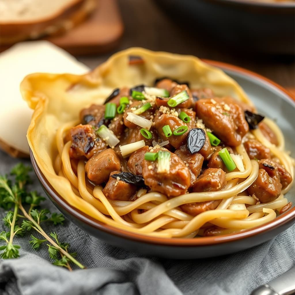 Turteln med blåkål, vårløk og karve