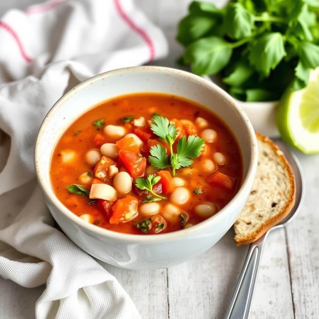 Tuscan tomatsuppe med hvite bønner