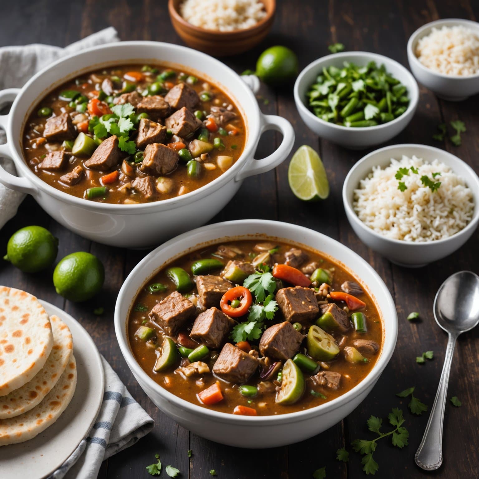 Tynn gumbo laget i slow cooker