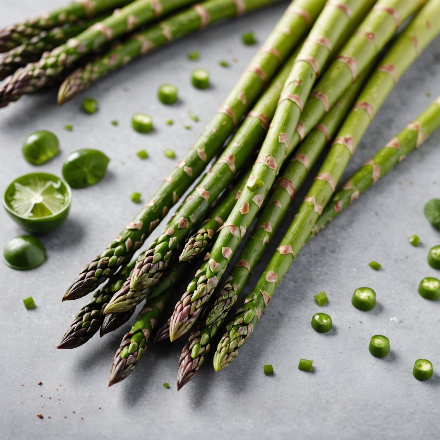 Tynne asparges og vårløk