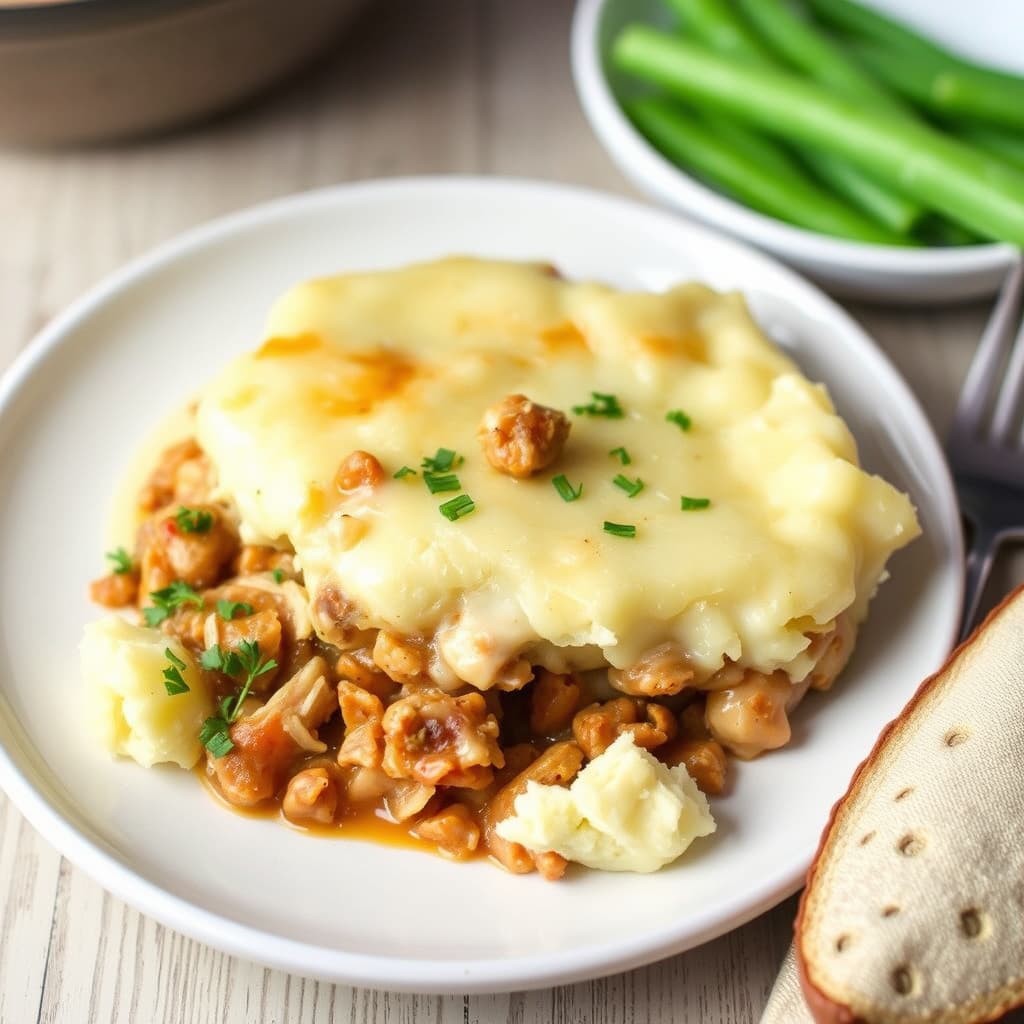 Tyrkisk Shepherd's Pie med rester av potetmos