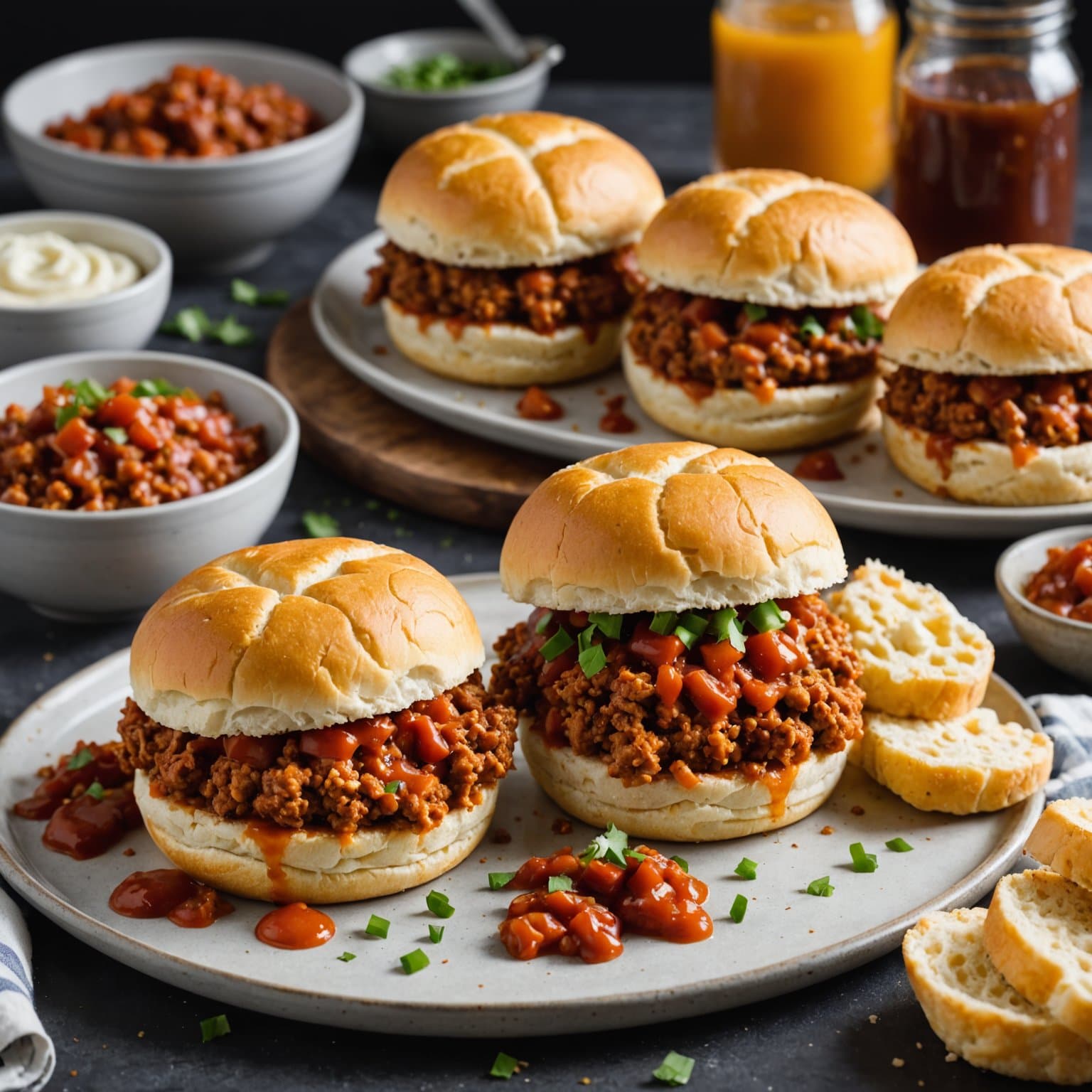 Tyrkiske Sloppy Joes på cheddar- og kulturmelksboller