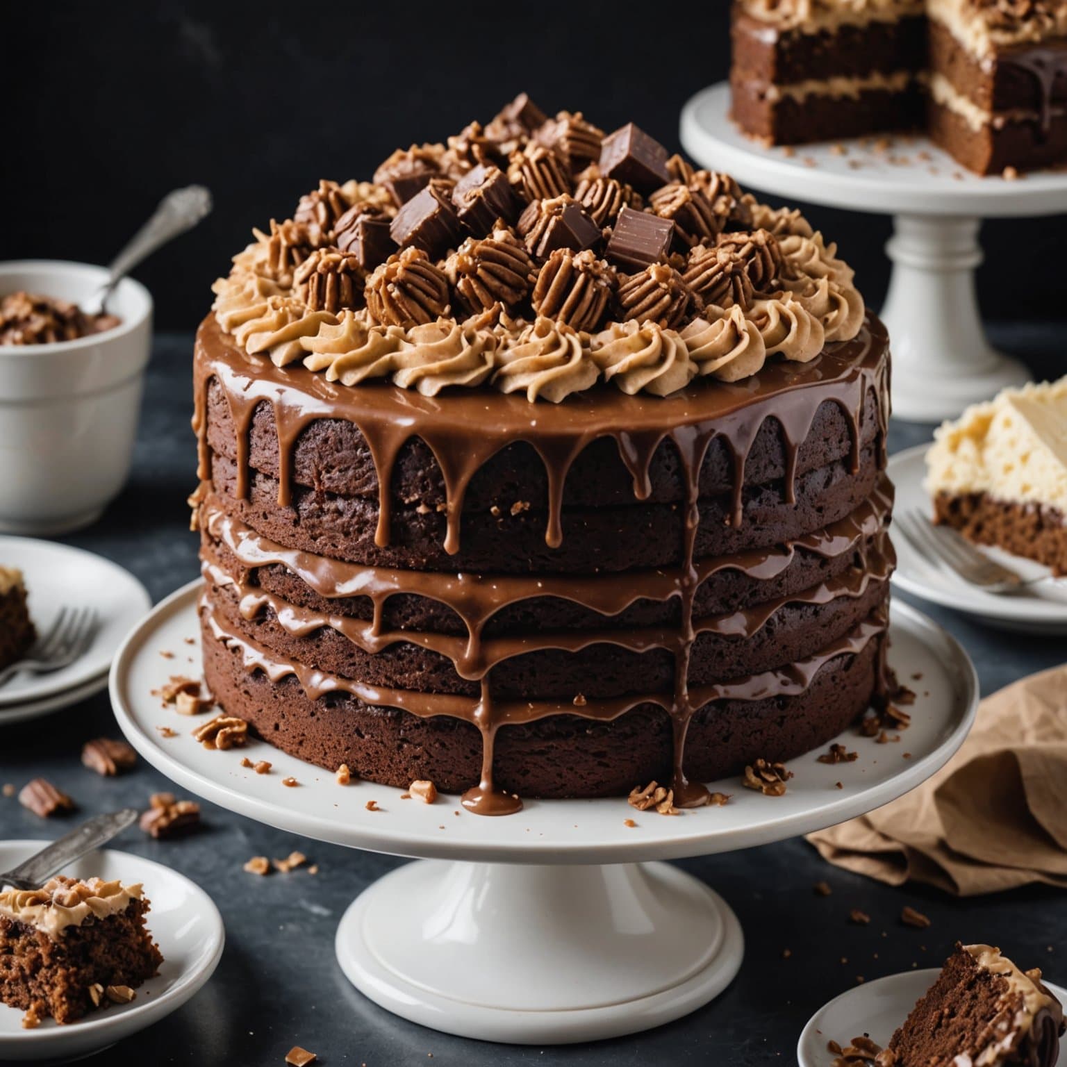 Tysk sjokoladekakeglasur